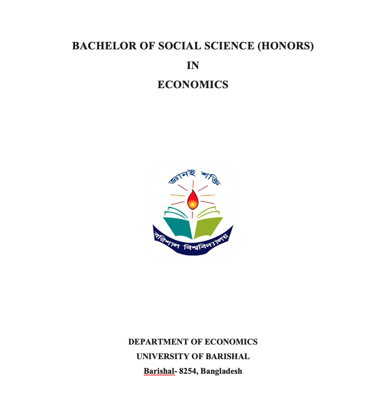 BACHELOR OF SOCIAL SCIENCE (HONORS) IN ECONOMICS